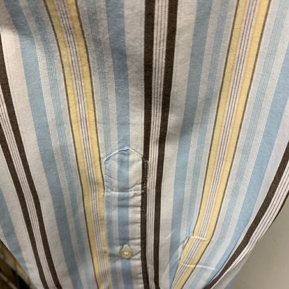 Old navy shirt blue white/yellow/green stripes xl - Picture 6 of 7